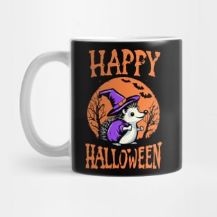 Happy Halloween Hedgehog Witch Mug